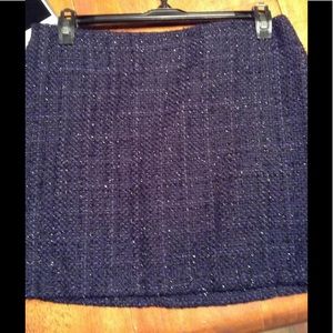 Monteau mini tweed skirt purple/dark blue